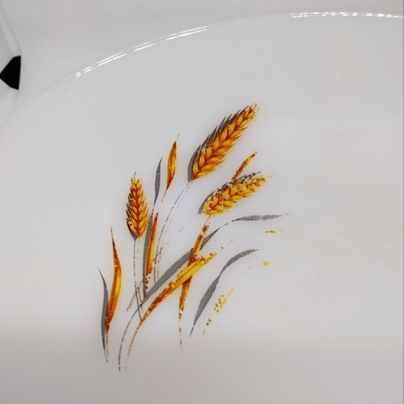 Vintage Fire King Wheat Milk Glass‎ Platter 11.78" - Picture 2 of 9